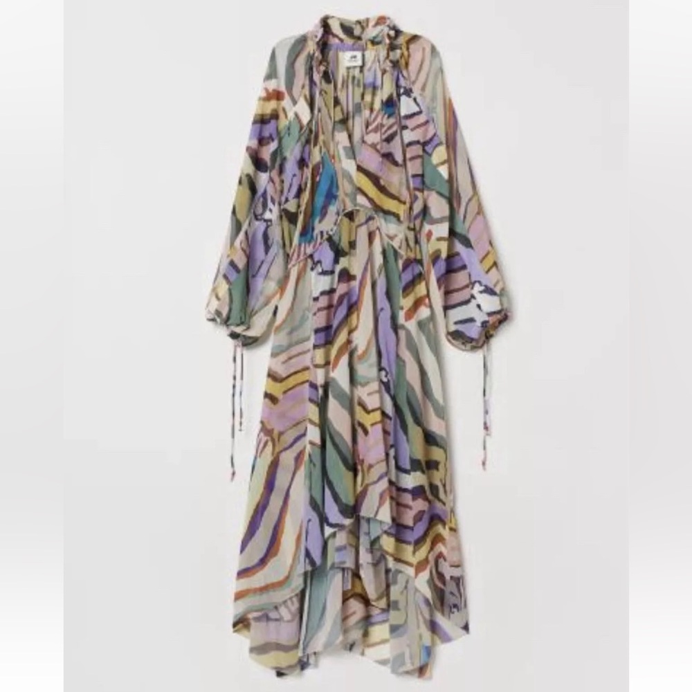 H&M studio Multicolor Patterned Midi Dress